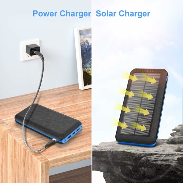 Portable Charger Solar Power Bank 30000mAh Battery Pack Charger - Image 3