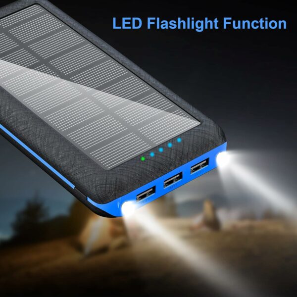 Portable Charger Solar Power Bank 30000mAh Battery Pack Charger - Image 7