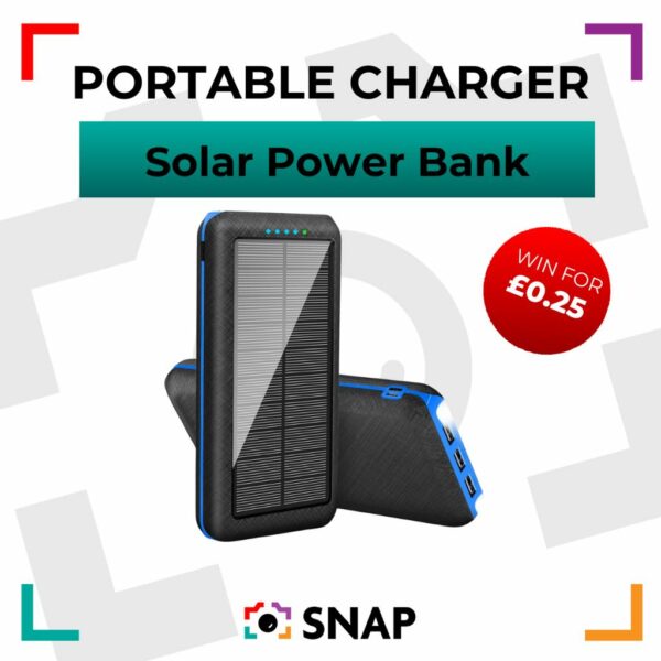 Portable Charger Solar Power Bank 30000mAh Battery Pack Charger