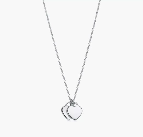 TIFFANY DOUBLE HEART TAG PENDANT - Image 4