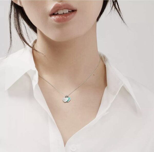 TIFFANY DOUBLE HEART TAG PENDANT - Image 2