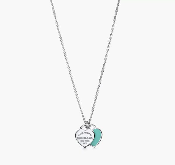 TIFFANY DOUBLE HEART TAG PENDANT - Image 3